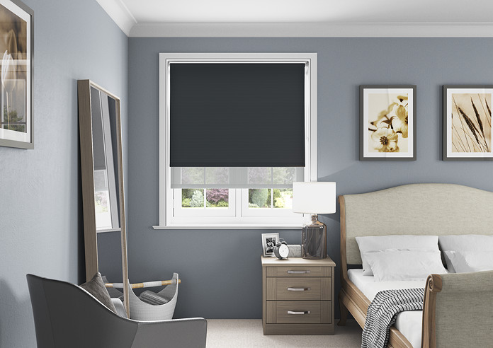 Rimini (Blackout), Black & Optima Tide - Double Roller Blind - Image 5